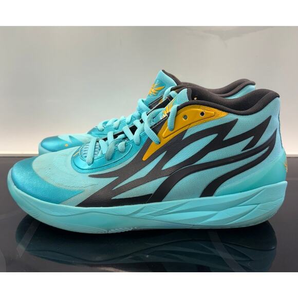 Puma Lamelo Ball MB.02 Honeycomb Aqua / Black Men's Size 11 Basketball Shoes - Picture 1 of 10